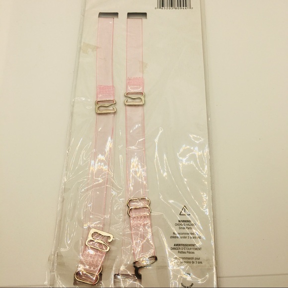 BRA STRAPS TRANSPARENT PINK WITH RHINESTONES!!! - Picture 11 of 14